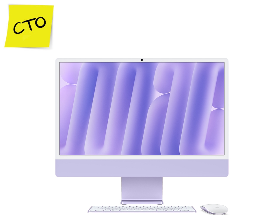 Apple iMac 24" CTO M4 Violett 10-Core CPU (32GB,Nanotexturglas,TID.Num.)